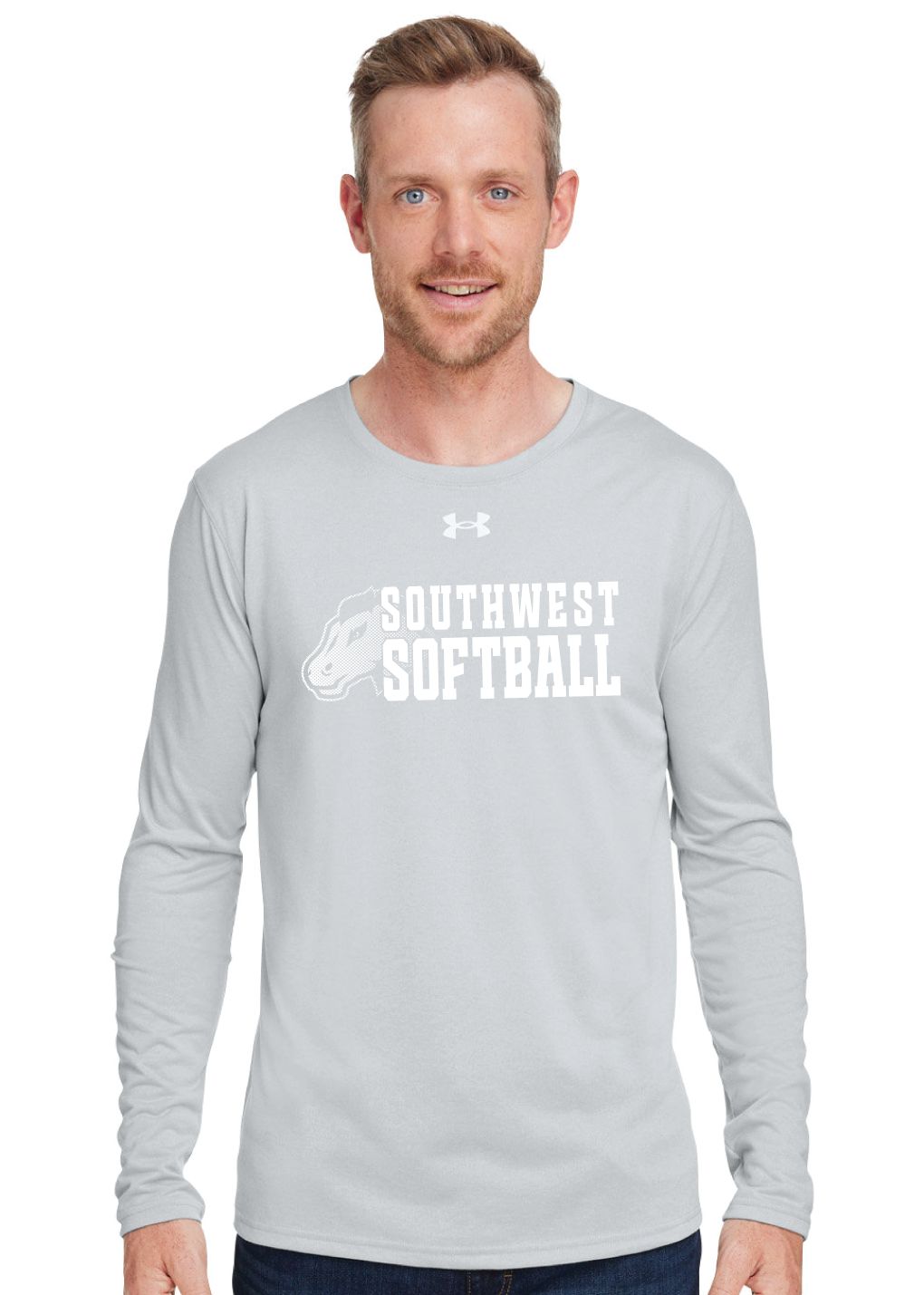 USW Softball - Mustang Fade - Under Armour Team Tech Long Sleeve