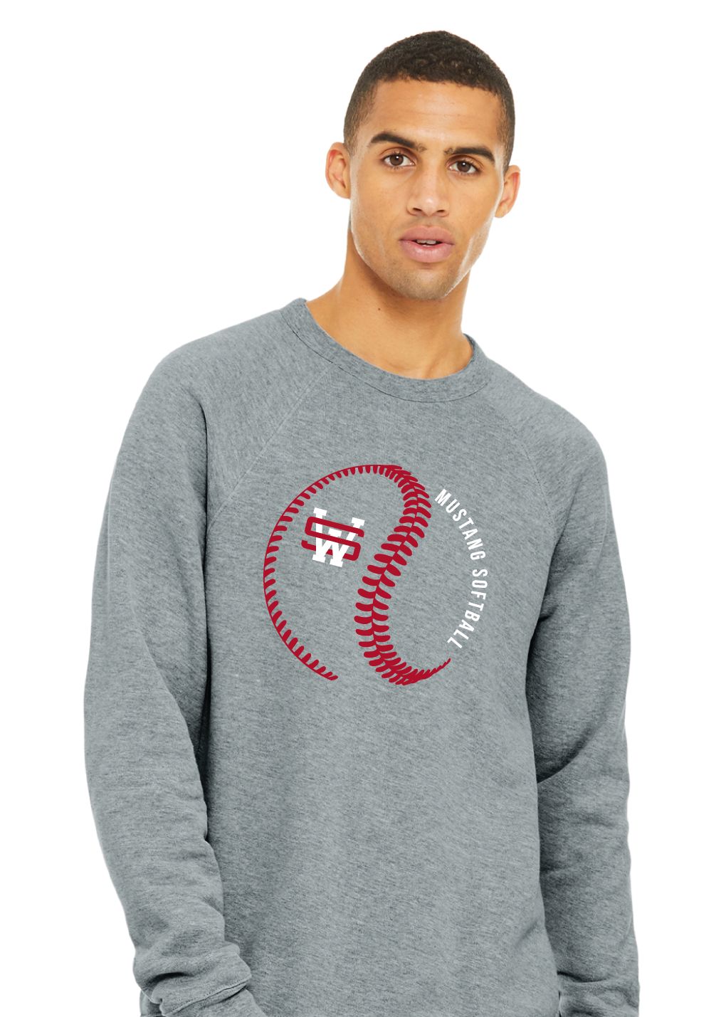 USW Softball - Big Laces - Bella+Canvas Crew Sweatshirt