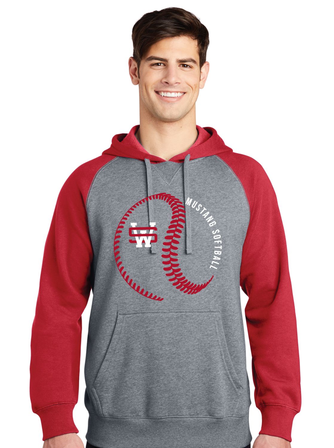 USW Softball - Big Laces - Raglan Hoodie