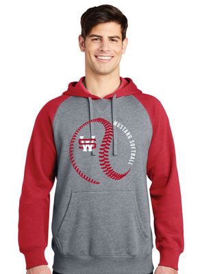 USW Softball - Big Laces - Raglan Hoodie