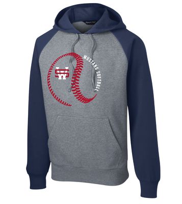 USW Softball - Big Laces - Raglan Hoodie