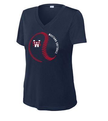 USW Softball - Big Laces - Dri FIt V Neck