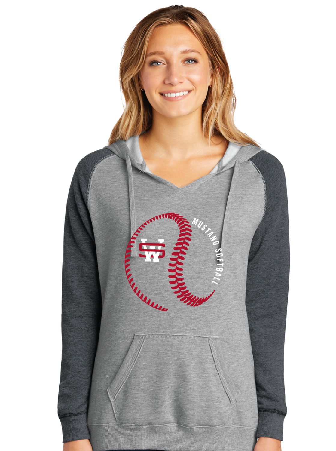 USW Softball - Big Laces - Lightweight Raglan Hoodie