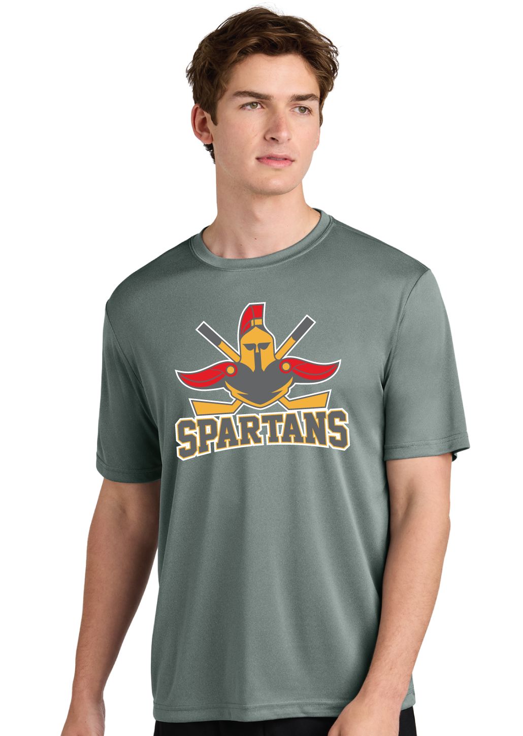 Denton Spartans Hockey - Big Logo - Dri Fit Short Sleeve