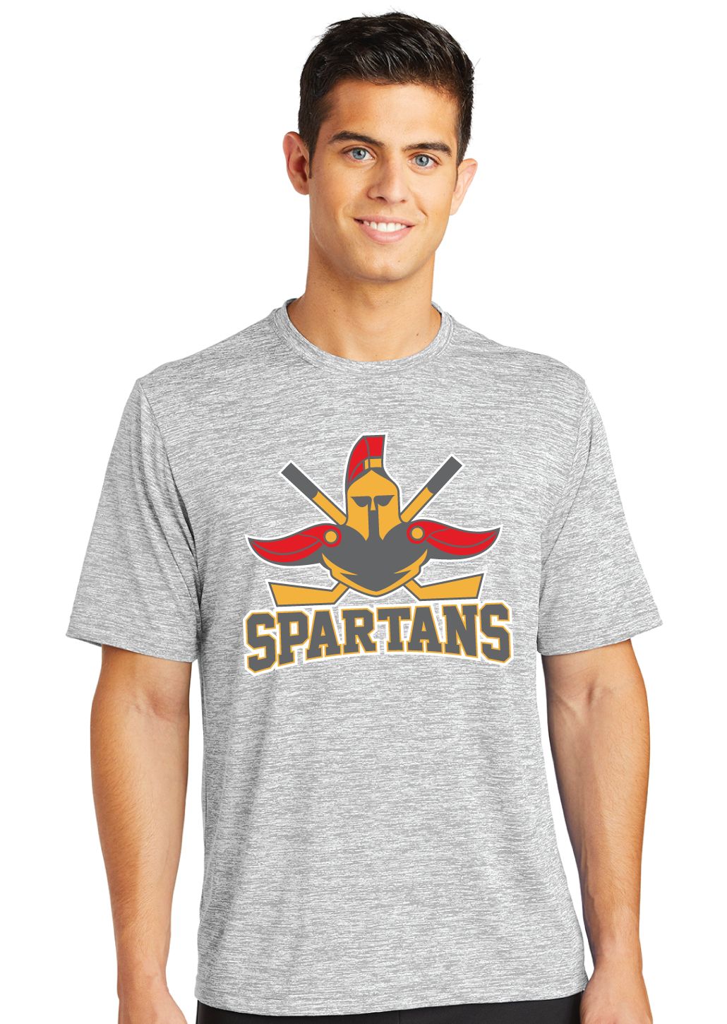 Denton Spartans Hockey - Big Logo - Electric Dri Fit Short Sleeve