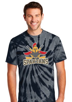 Denton Spartans Hockey - Big Logo - Tie Dye Short Sleeve
