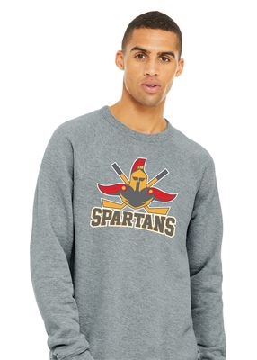 Denton Spartans Hockey - Big Logo - Bella+Canvas Crew Sweatshirt