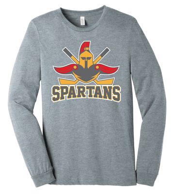 Denton Spartans Hockey - Big Logo - Bella+Canvas Long Sleeve