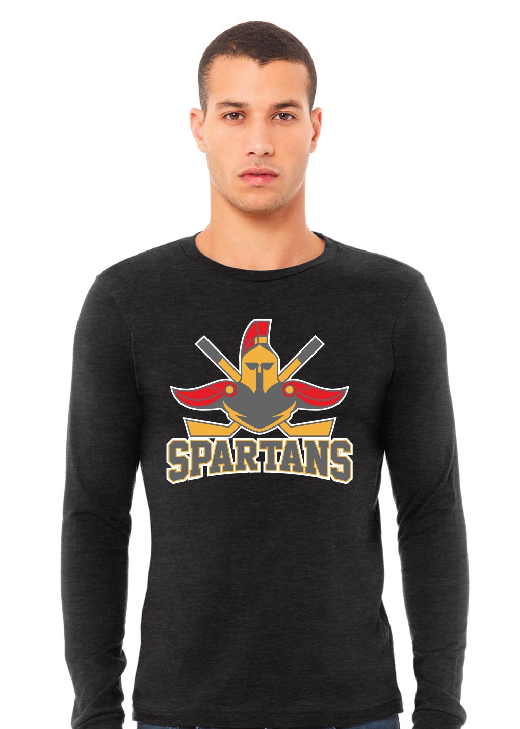Denton Spartans Hockey - Big Logo - Bella+Canvas Long Sleeve