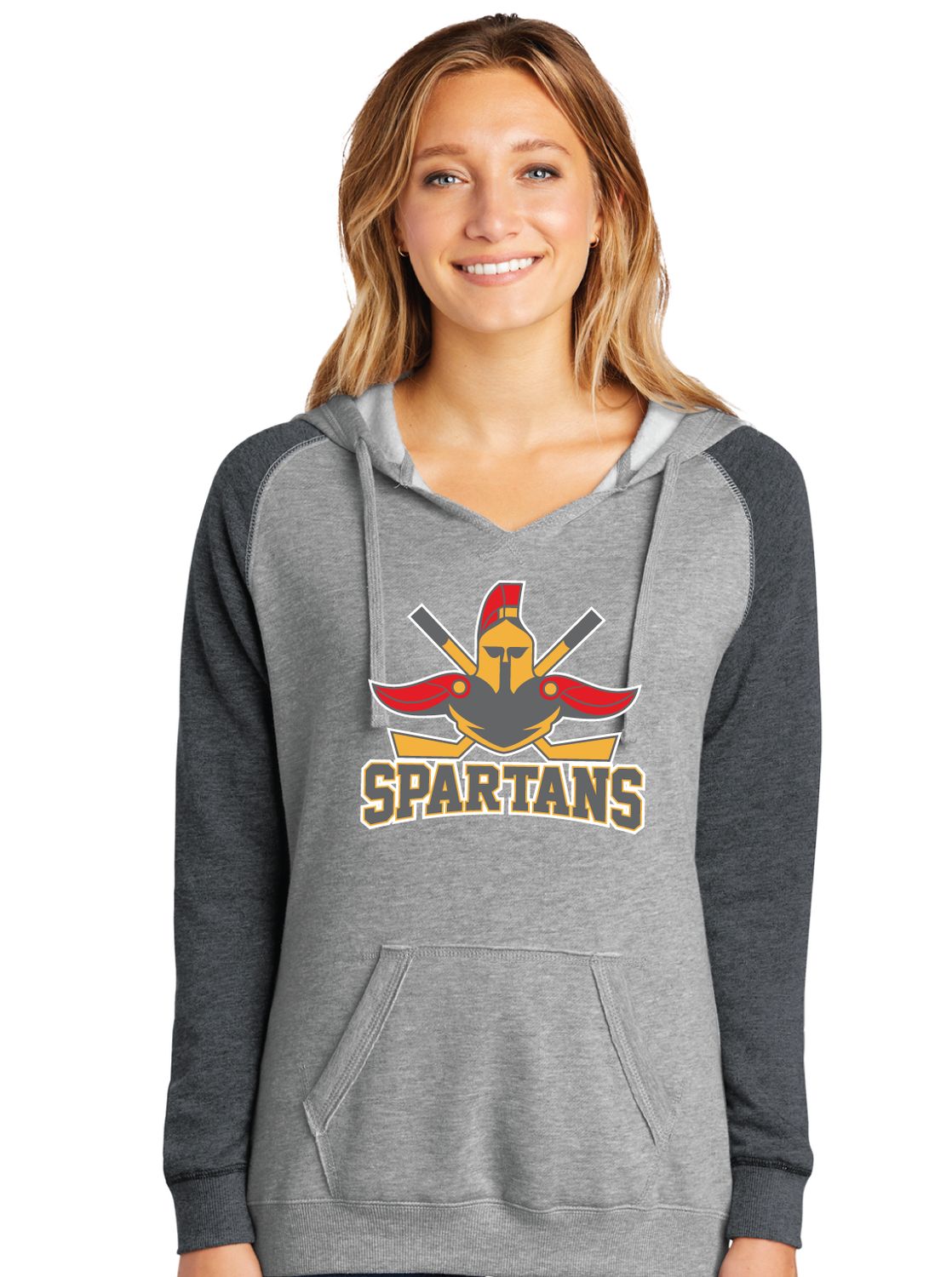 Denton Spartans Hockey - Big Logo - Lightweight Raglan Hoodie