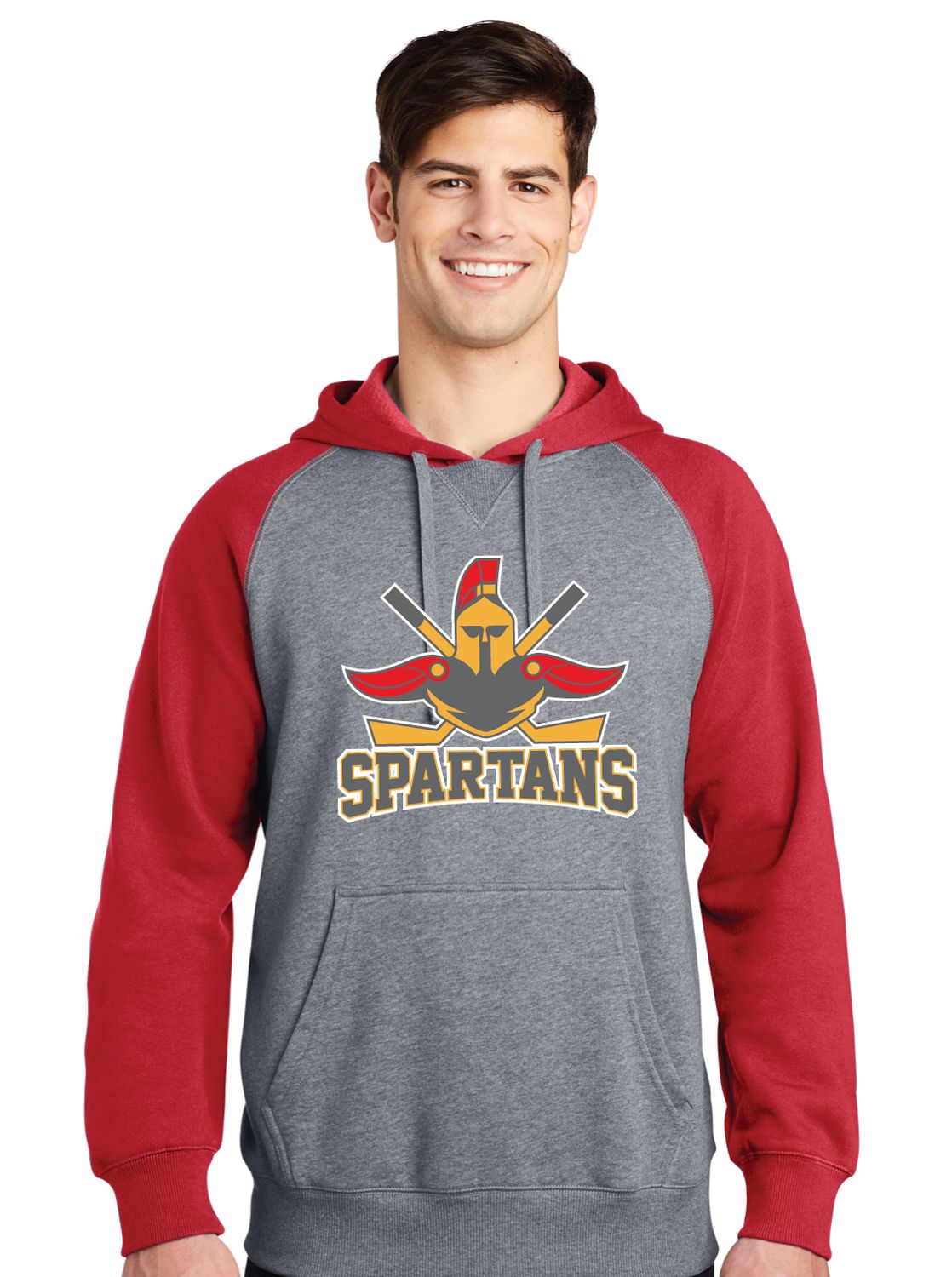 Denton Spartans Hockey - Big Logo - Raglan Hoodie