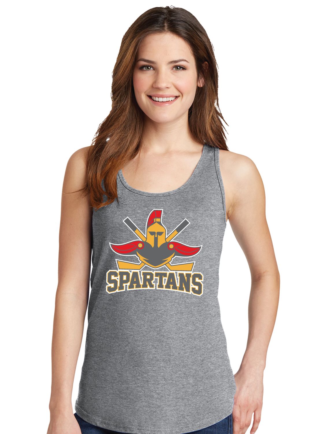Denton Spartans Hockey - Big Logo - Cotton Tank