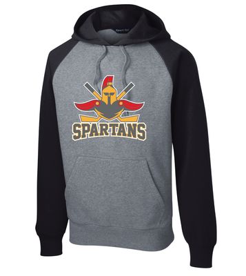 Denton Spartans Hockey - Big Logo - Raglan Hoodie