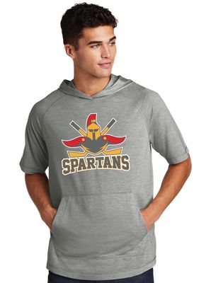 Denton Spartans Hockey - Big Logo - Short Sleeve Hoodie