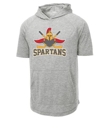 Denton Spartans Hockey - Big Logo - Short Sleeve Hoodie