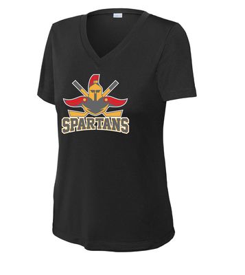 Denton Spartans Hockey - Big Logo - Dri Fit V-Neck