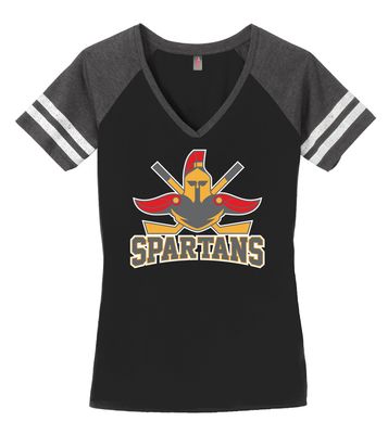 Denton Spartans Hockey - Big Logo - Game V-Neck