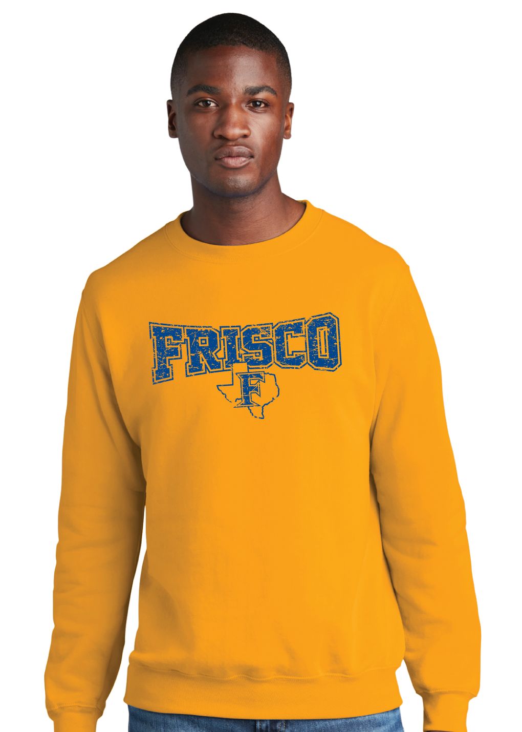 Frisco Football - Distressed Bowtie - Crew Sweatshirt