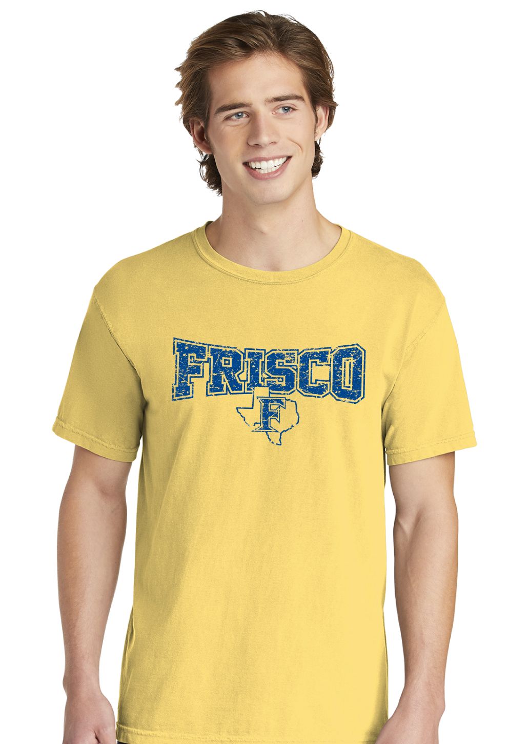 Frisco Football - Distressed Bowtie - Comfort Colors Short Sleeve