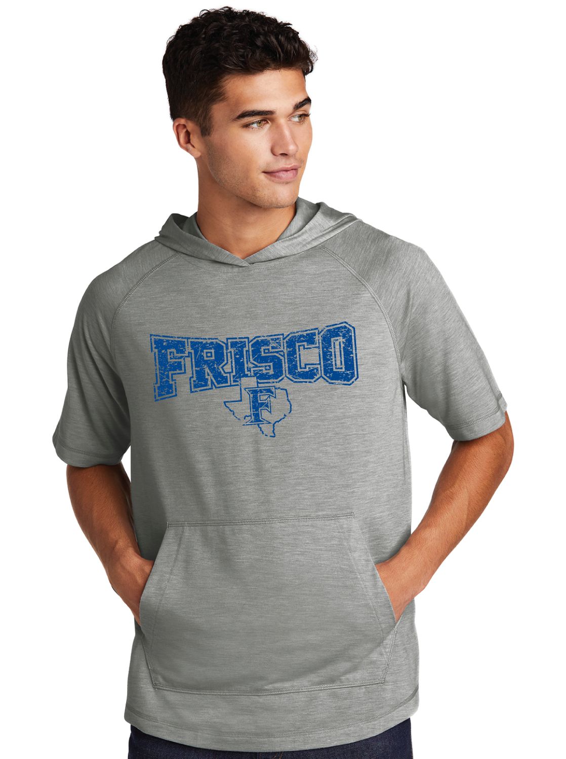 Frisco Football - Distressed Bowtie - Short Sleeve Hoodie