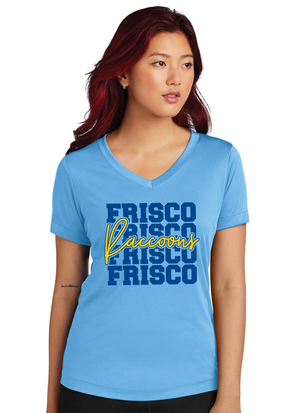 Frisco Football - Stacked - Dri Fit V Neck