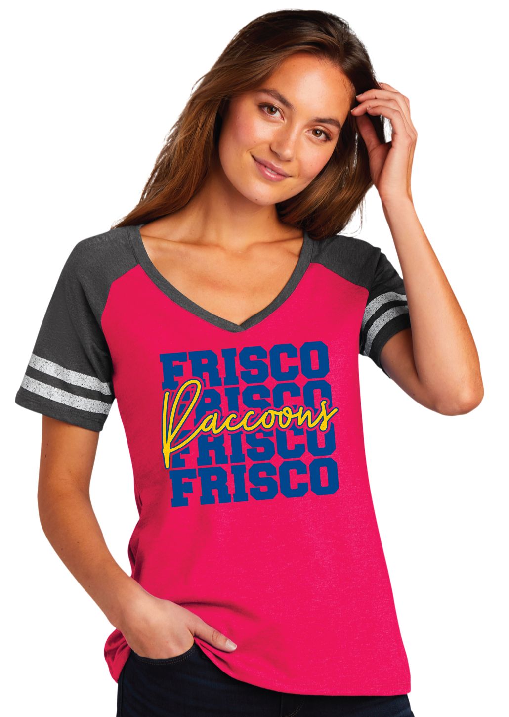 Frisco Football - Stacked - Game V Neck
