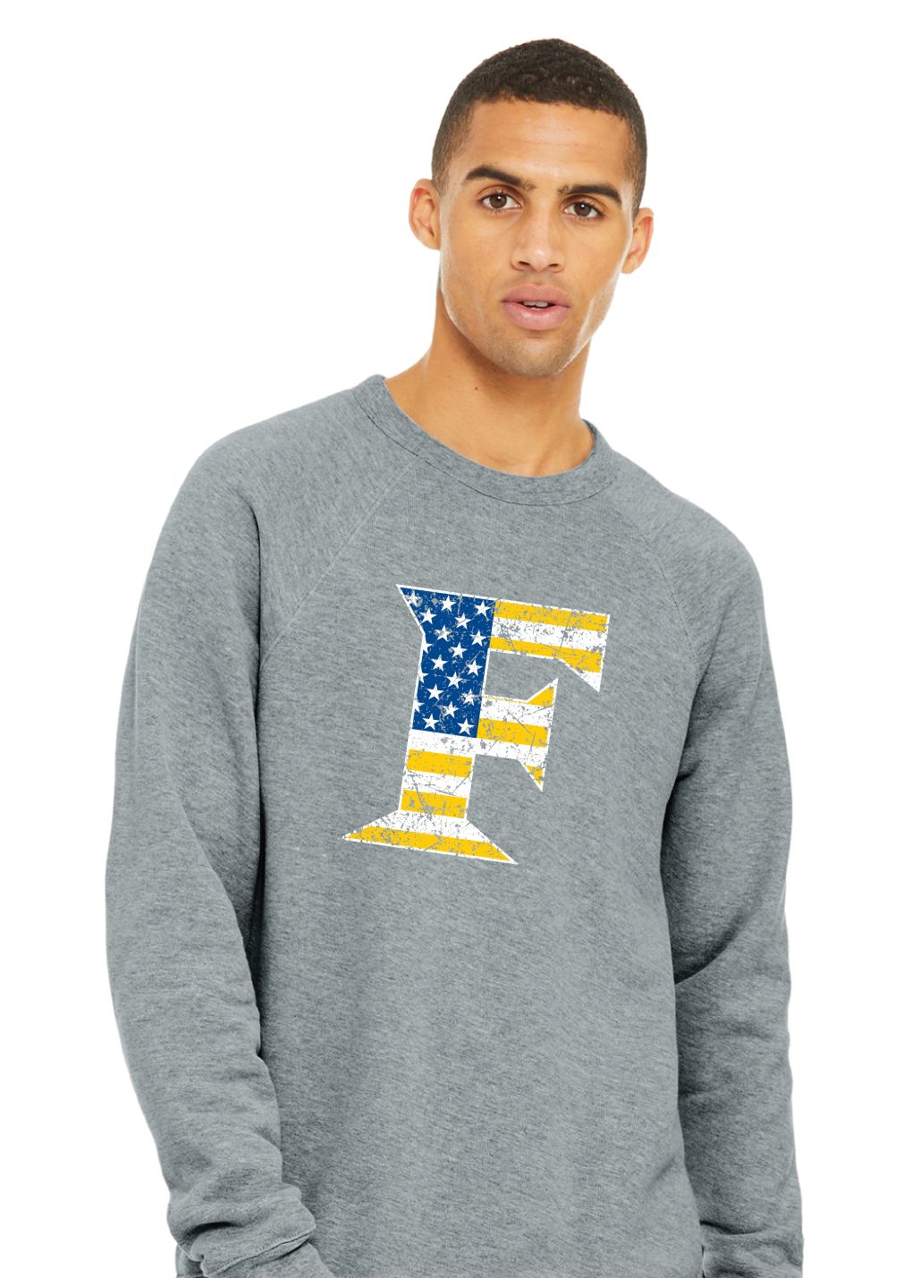 Frisco Football - Flag - Bella+Canvas Crew Sweatshirt