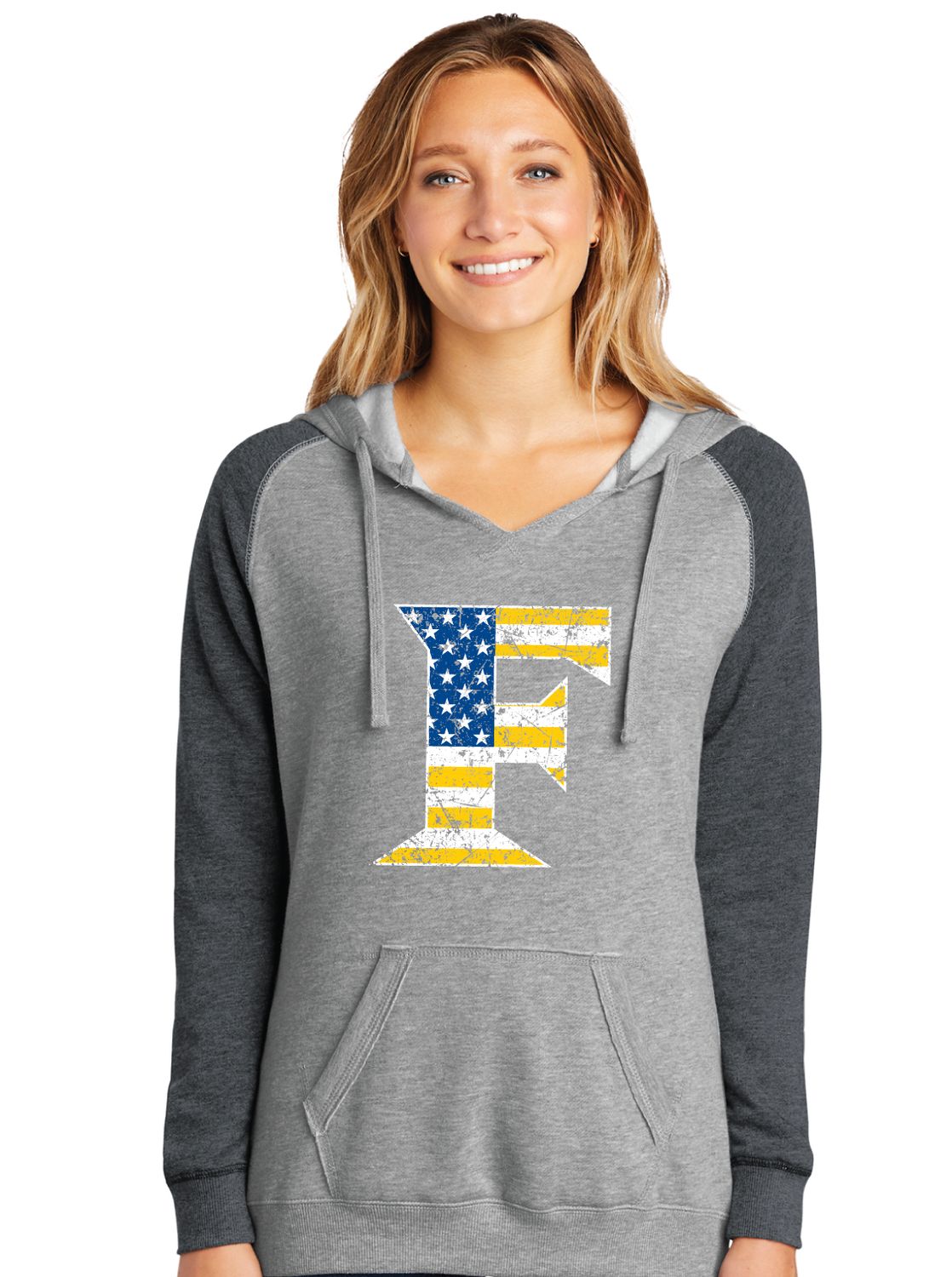 Frisco Football - Flag - Lightweight Raglan Hoodie