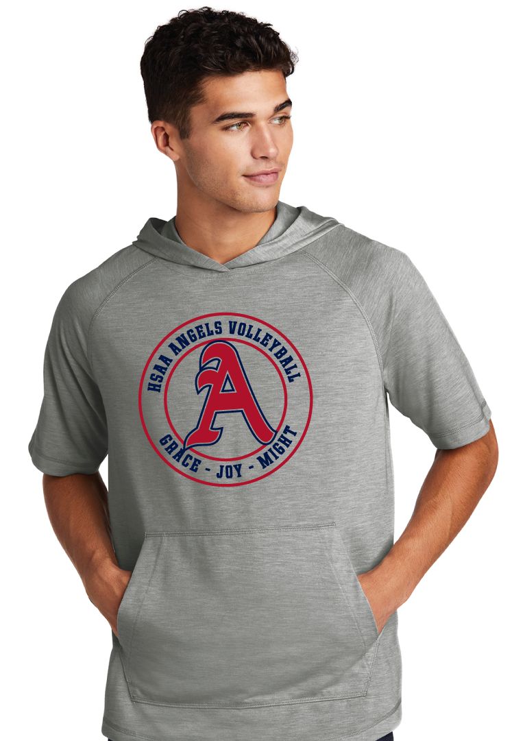 HSAA Volleyball - Circle - Short Sleeve Hoodie