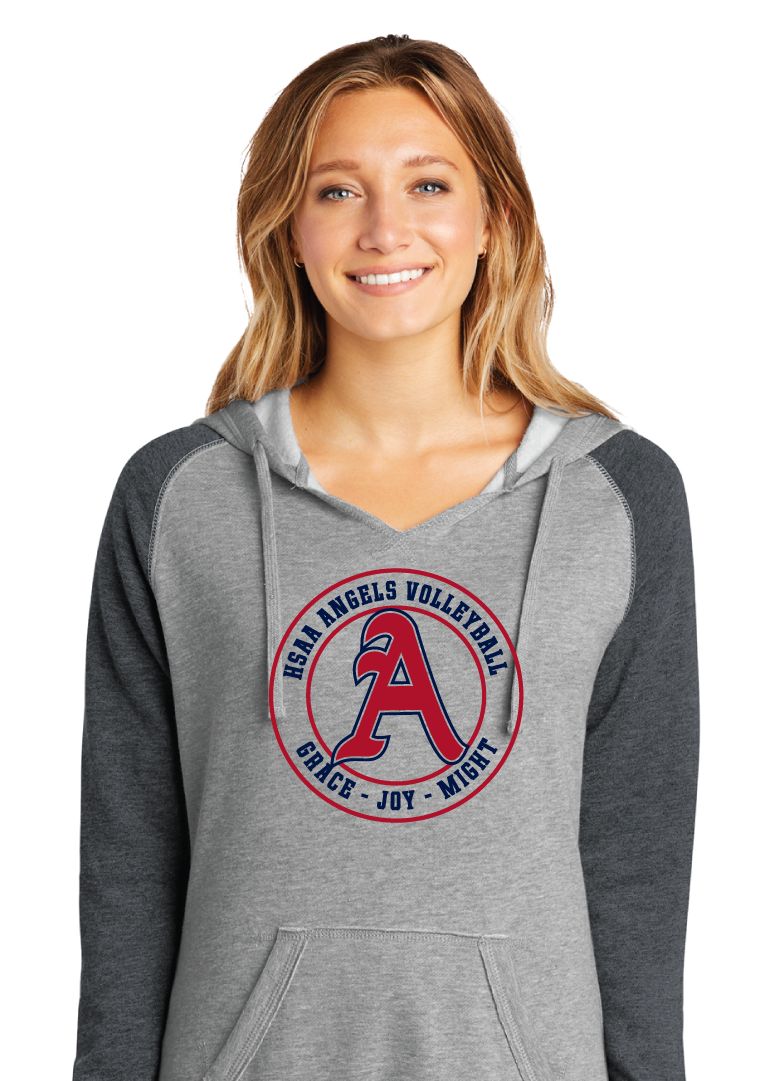 HSAA Volleyball - Circle - Lightweight Raglan Hoodie