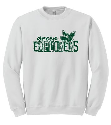 Green Explorers - Distressed Block - Crew Sweatshirt