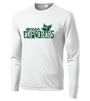 Green Explorers - Distressed Block - Dri Fit Long Sleeve