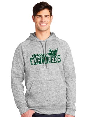 Green Explorers - Distressed Block - Electric Dri Fit Hoodie