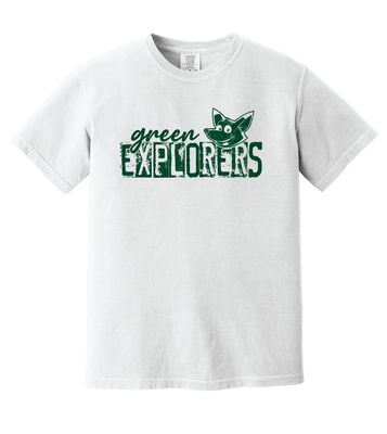 Green Explorers - Distressed Block - Comfort Colors Short Sleeve