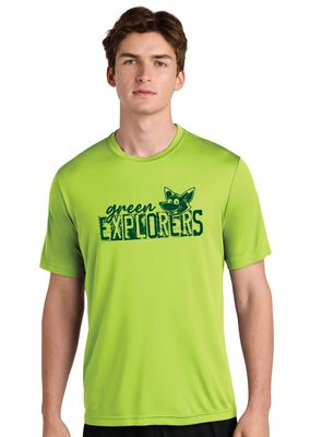 Green Explorers - Distressed Block - Dri Fit Short Sleeve