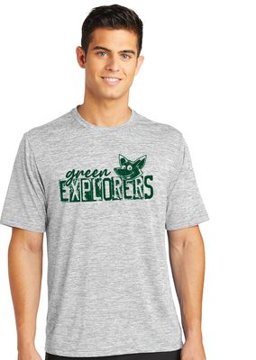 Green Explorers - Distressed Block - Electric Dri Fit Short Sleeve