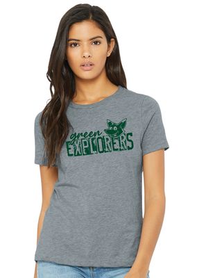 Green Explorers - Distressed Block - Bella+Canvas Ladies