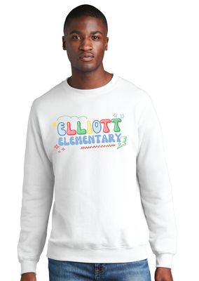 Elliott Elementary - Bubble Letters - Crew Sweatshirt