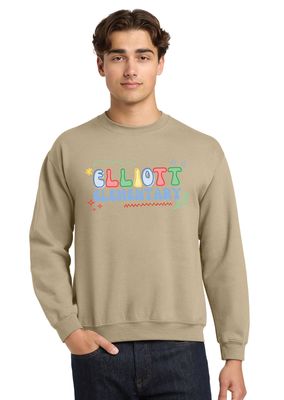 Elliott Elementary - Bubble Letters - Crew Sweatshirt
