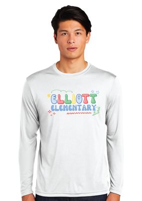 Elliott Elementary - Bubble Letters - Dri Fit Long Sleeve