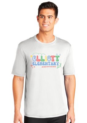Elliott Elementary - Bubble Letters - Dri Fit Short Sleeve