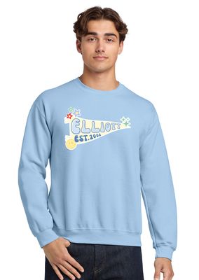 Elliott Elementary - Bubble Letters - Crew Sweatshirt