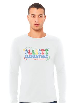 Elliott Elementary - Bubble Letters - Bella+Canvas Long Sleeve