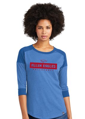 Allen Volleyball - Bar - 3/4 Sleeve Baseball Raglan Tee