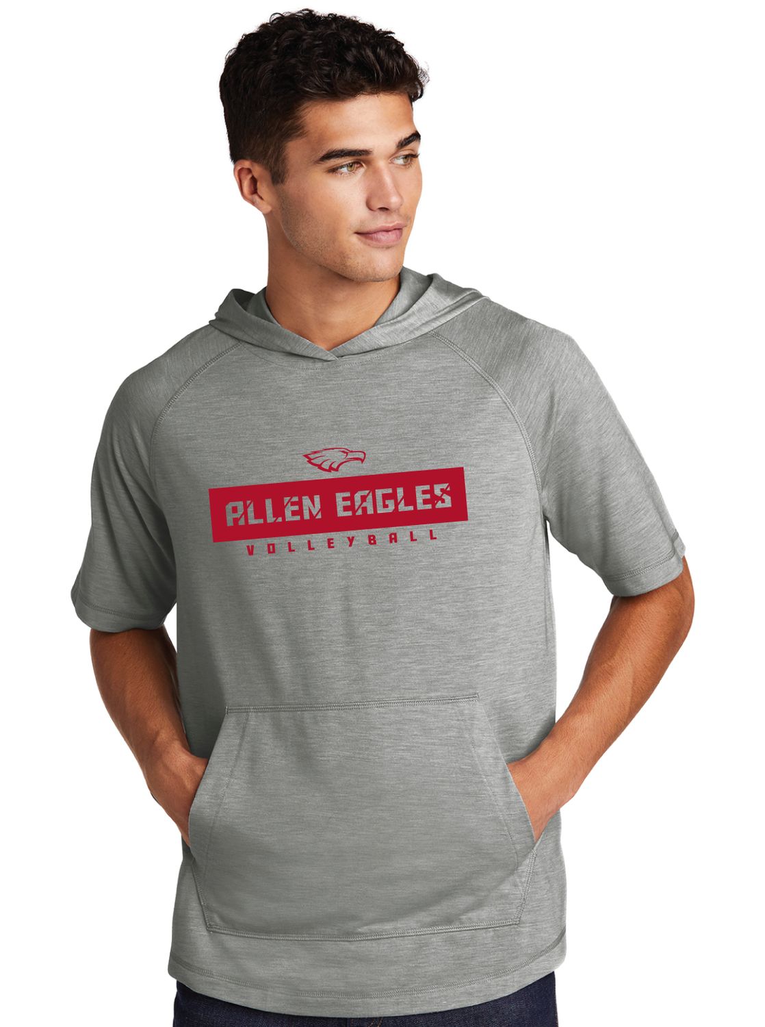 Allen Volleyball - Bar - Short Sleeve Hoodie
