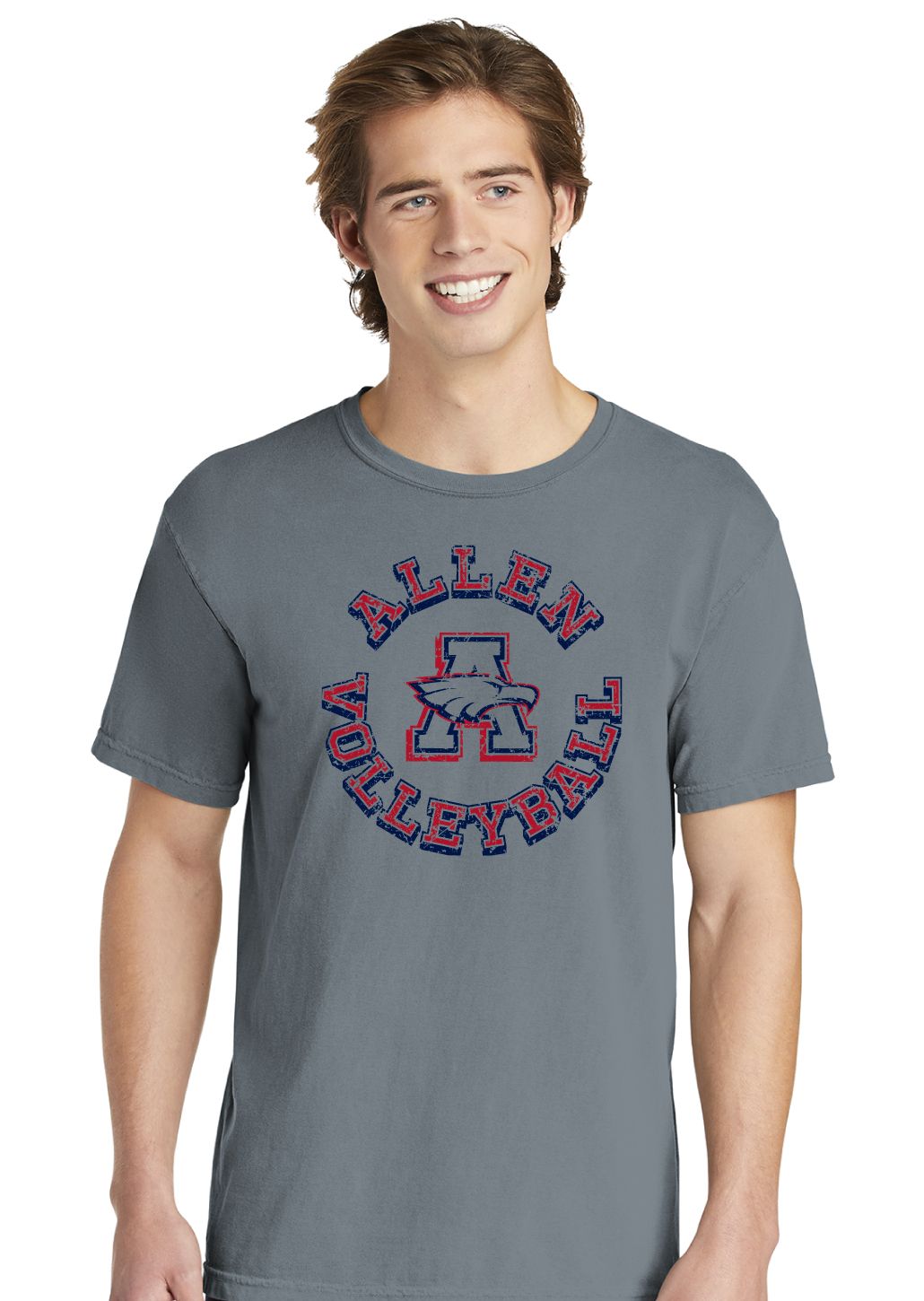 Allen Volleyball - Big Circle - Comfort Colors Short Sleeve