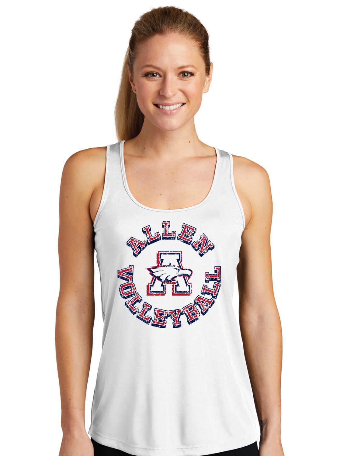 Allen Volleyball - Big Circle - Dri Fit Racerback Tank