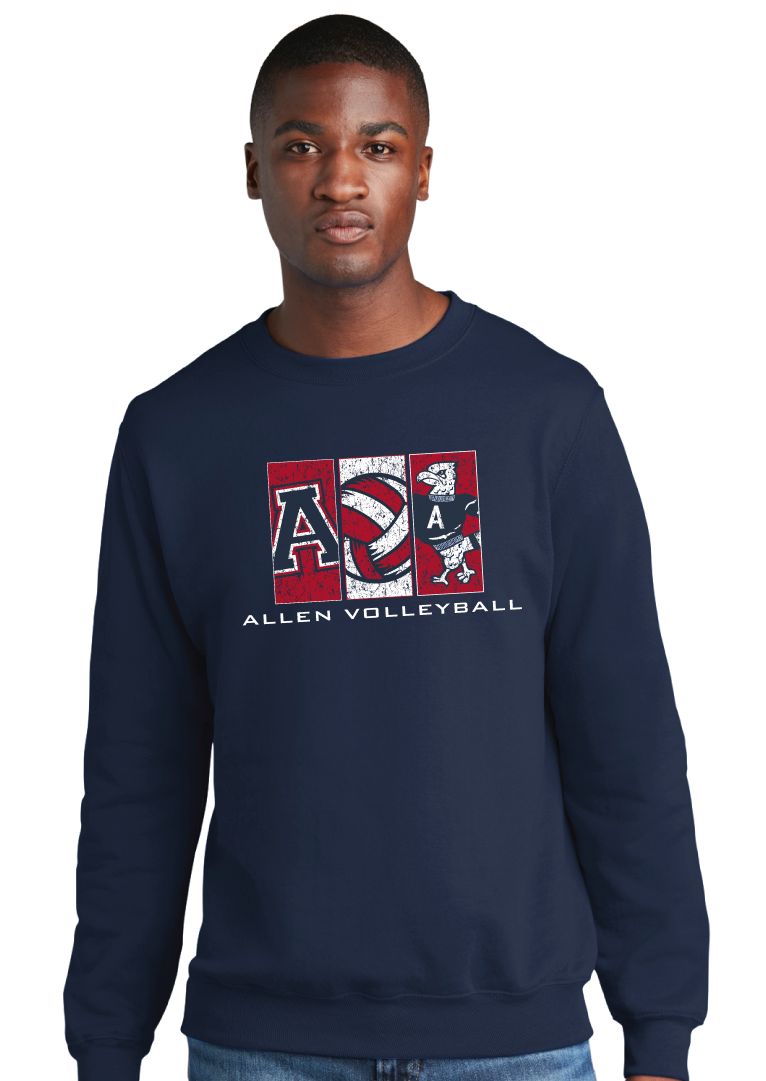 Allen Volleyball - Rectangles - Crew Sweatshirt