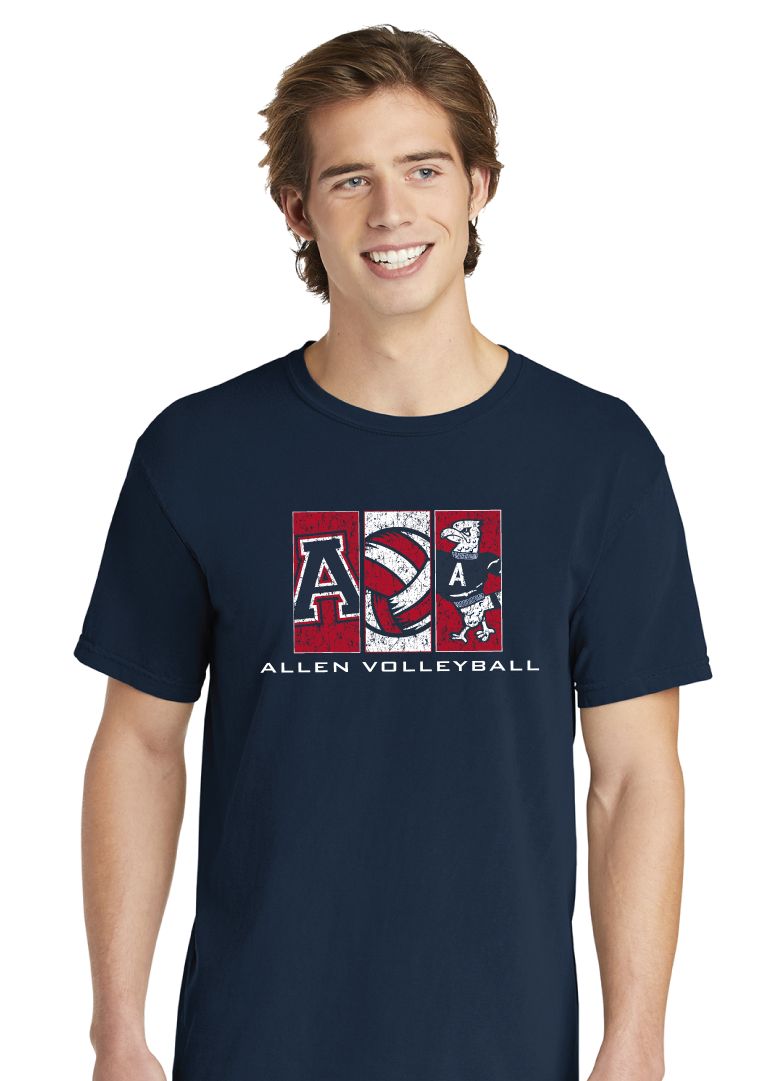 Allen Volleyball - Rectangles - Comfort Colors Short Sleeve