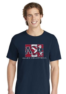 Allen Volleyball - Rectangles - Comfort Colors Short Sleeve